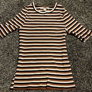Forever 21 shirt, color: black, white and brown, size large, very stretchy